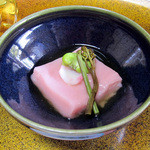 長島 - 【先付】桜風味のゴマ豆腐(卯月の昼会席)<2014.04>