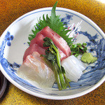 長島 - 【造り】お薦め三種盛(卯月の昼会席)<2014.04>