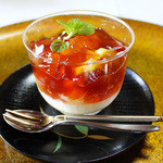 長島 - 【デザート】紅茶ジュレとムース(卯月の昼会席)<2014.04>