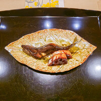 祇園 にしかわ - 焼物 | 子持鮎 若狭焼 ほうじ茶スモーク