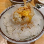 天ぷら定食 まきの - 卵天の卵かけごはん