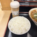 そばよし - ライスは硬めの炊き加減が良き。