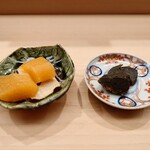 日本橋蛎殻町 すぎた - 追リク:数の子の味噌漬け、鮑の肝の味噌漬け