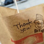 浅草チキン - Thank youと店長さんのスタンプが