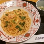 五右衛門 - たっぷり海老とモッツァレラチーズのトマトクリーム￥１１３４