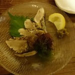 Aburi Shuke Maru Sankaku Shikaku - 鰆の塩タタキ：柚子胡椒でいただきます