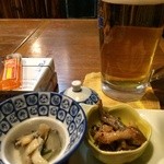 おくでら - ワサビとツブ貝。美味しい^ ^