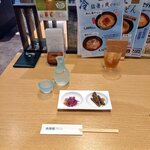 最上 楽農園 稲庭うどん 山菜 - ランチにセットで付く山菜小鉢。