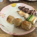 ささのや - レバー、ネギマ、つくね全て¥90