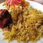 カシミール - ランチ前菜のサラダ・ビリヤニ・チキンティッカ 2014年4月