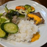 キッチン ブルー グローブ - 最後のワンプレート