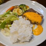 キッチン ブルー グローブ - 再びワンプレート