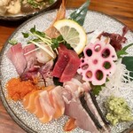 お魚スタンドゆうじ - 魚盛り 1300円