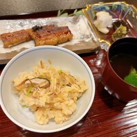 京懐石 美濃吉 竹茂楼 ホテルグランヴィア京都店 - 松茸ご飯と鰻の蒲焼