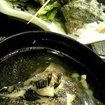 お食事処たかせ - イシガキダイのお吸い物とサザエのつぼ焼き