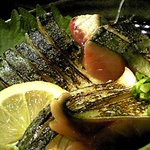 お食事処たかせ - サバの炙りです。皮に焦げ目が入り脂が焼けて香ばしい！
