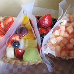 赤い彩りが綺麗なフルーツタルト達♪