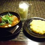 アジアンバー・ラマイ - スープカレー・ヤサイ、レギュラー、ライスＭ（約300g）、ラマッシー