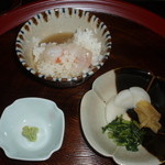 あさば - 伊勢海老酒盗和えお茶漬け風