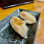 ラーメン 哲史 - チヌの握り　※おまかせおつまみ