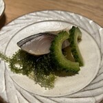 小皿のまぐろとさば。 - 