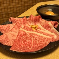 先斗町しゃぶしゃぶすき焼き きらく - 神戸牛肩ロースと青森県並木牛のもも