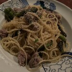 オステリア ラ・ルーナ - サルシッチャとシシトウのスパゲッティ