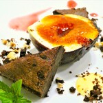 リストランテ カーザ・アルべラータ - 香取市産イチジクのキャラメリゼ ガトーショコラ