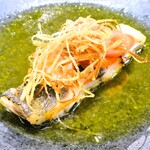 リストランテ カーザ・アルべラータ - 銚子港直送 コショウダイのオーブン焼き サフラン風味のスープ仕立て