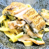 リストランテ カーザ・アルべラータ - 鰻 ポルチーニ茸 自家製タリアテッレ