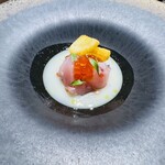 ペルー料理 bepocah - 金目鯛のセヴィチェ(キャッサバ揚げ乗せ)