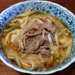 吉見屋製麺所 - 川幅うどんで肉うどん