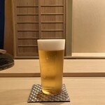 すし処 睦月 - 最初はビール♪