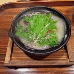 うなぎと炭焼 久松 - 茸と鶏肉のスープ