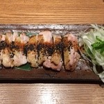 Miyazakiryouri Mansaku - 地鶏ぶり鶏もも肉の黒胡麻七味焼き