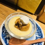 魚工房 としまや - とうもろこしの冷製茶碗蒸しに雲丹