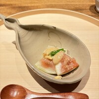 温石 - いちじく　落花生豆腐　落花生ソース