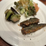 ゆめの庵 - Aランチ
（北海道産サンマ照焼きと泉州水なすあっさり和え）
800円