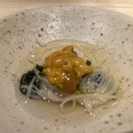 すし みむろ - 赤雲丹と素麺