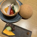 出汁と米 MUKU ARASHIYAMA - 季節野菜の出汁蒸し