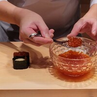 鮨 ふじおか - 味噌漬けのイクラ これはまじで、逸品