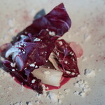 forty three - 初鰹とトレビスのサラダ仕立て