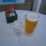 オリオン生ビール（600円）＆泡波（400円）