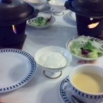 壱湯の守 - 朝食、父の喜寿の料理の一部です