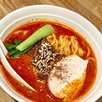 かつぎや - ワイフはお腹いっぱいとのことでミニ担々麺で締めです