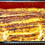 鮒兼 - ワイフは鰻重の上で少しお酒を楽しんでます