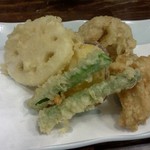 こくわがた - 鶏天と野菜天