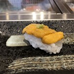 寿司安 - 雲丹は塩か醤油か選べました