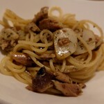 ウエストパパ - ハピバ会：イワシのペペロンチーノ