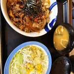松屋/松のや - キムチ牛めしランチセット大盛